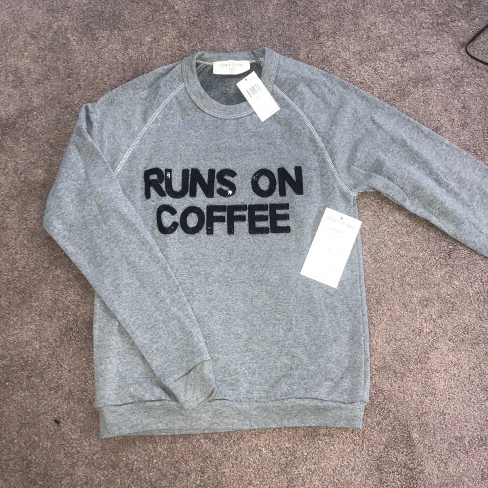 RUNS ON COFFEE SWEATSHIRT